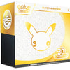 30th Celebration Elite Trainer Box med hvidt og guldfarvet Pikachu-design