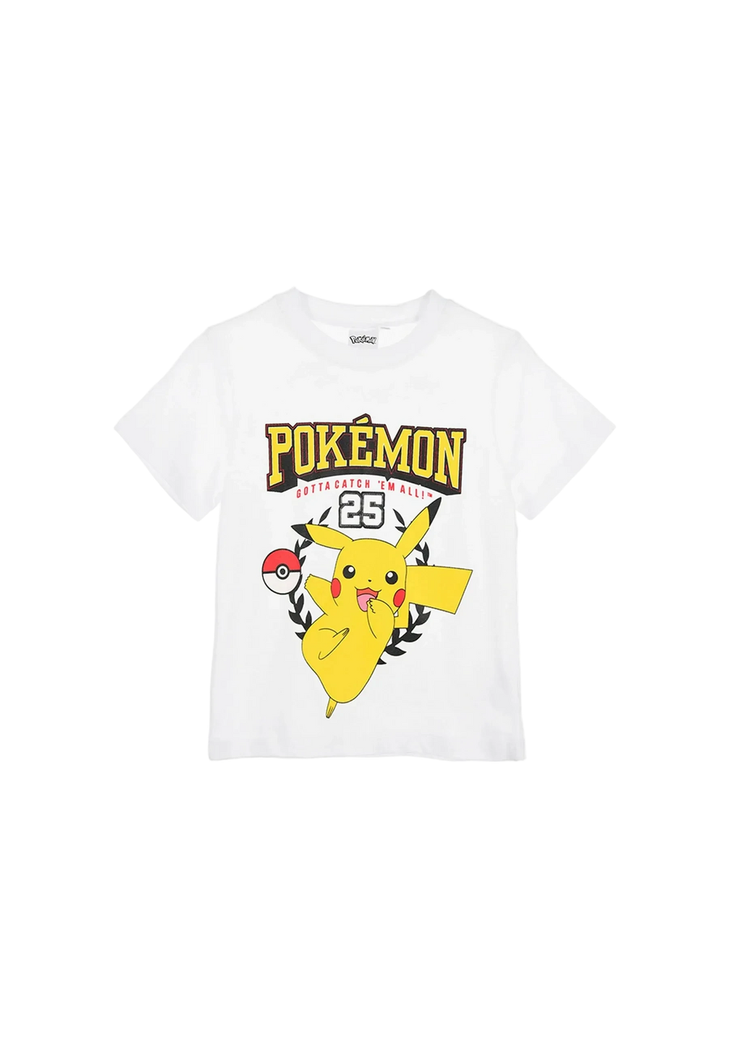 Pikachu T-Shirt til børn (Hvid)