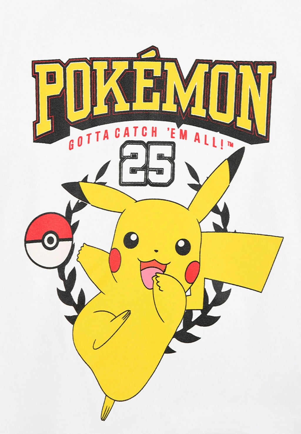 Pikachu T-Shirt til børn (Hvid)