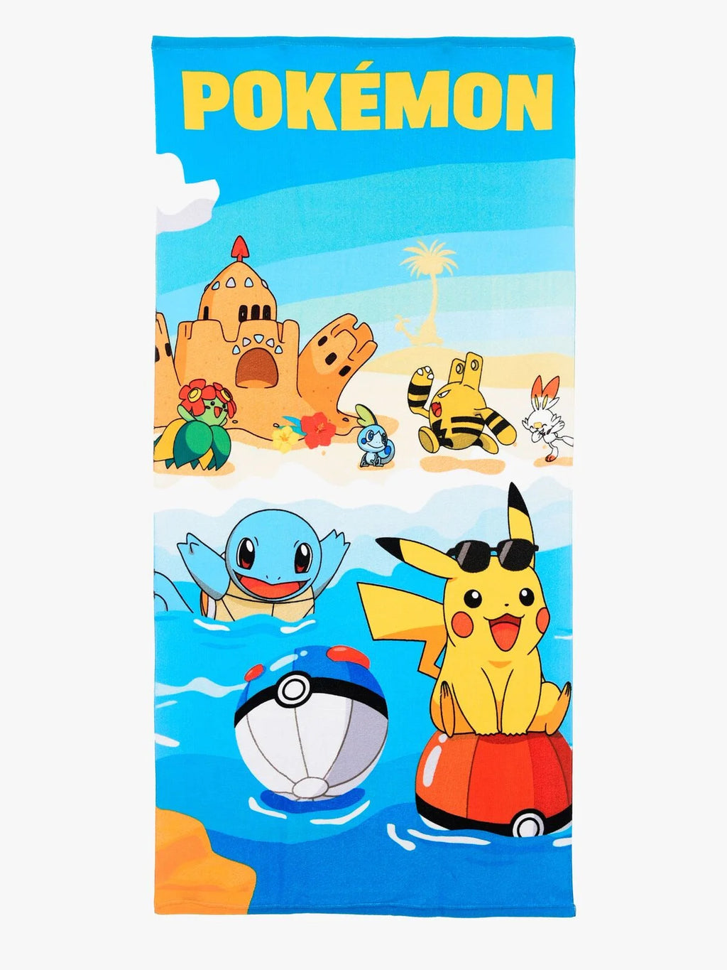 Pikachu & Squirtle på Stranden Strandhåndklæde