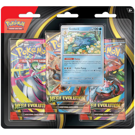 Mega Evolution 3-Pack Blister Golduck