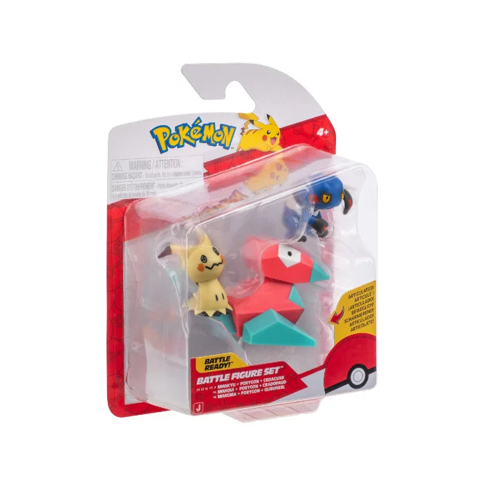 Battle Figure 3-Pack: Porygon, Mimikyu, Croagunk