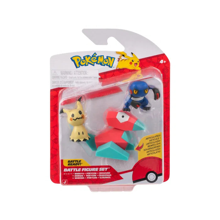 Battle Figure 3-Pack: Porygon, Mimikyu, Croagunk