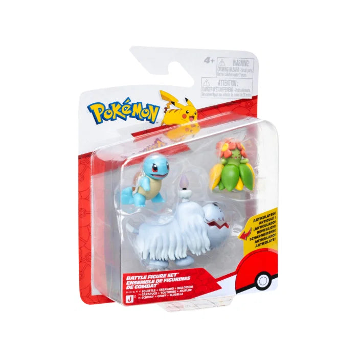 Battle Figure 3-Pack: Greavard, Squirtle & Bellossom