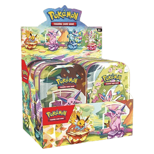 Prismatic Evolutions Mini Tin Display