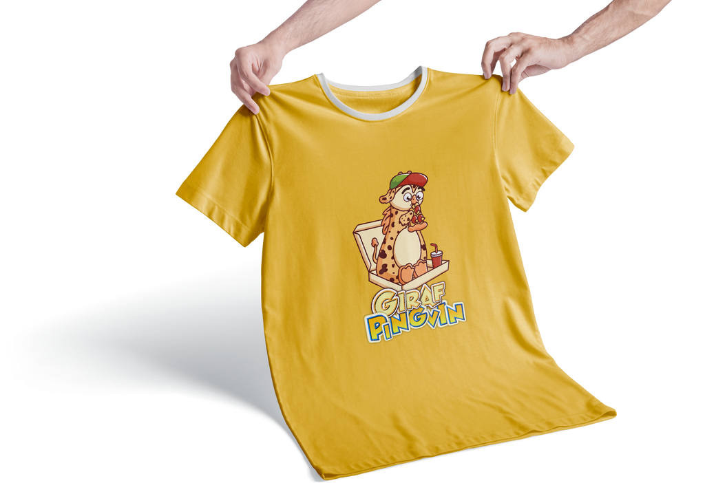 GirafPingvin Ananas på Pizza T-shirt