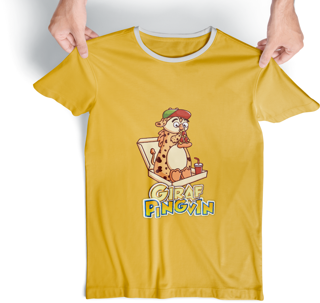 GirafPingvin Ananas på Pizza T-shirt