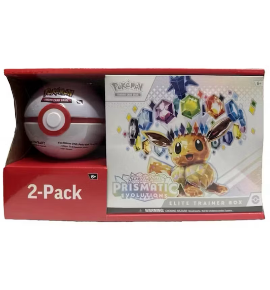 Sam's Club 2-Pack – Prismatic Evolutions Elite Trainer Box & Poké Ball Tin