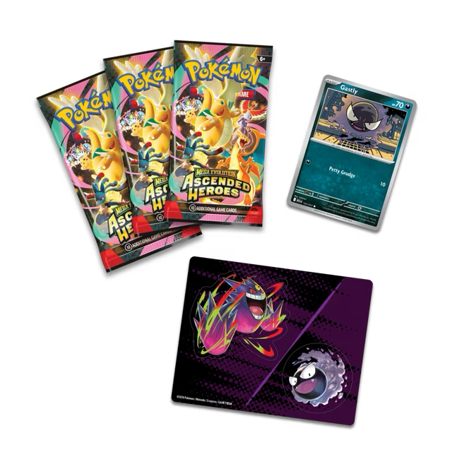 Ascended Heroes Tech Sticker Collection 3-Pack Blister: Gastly
